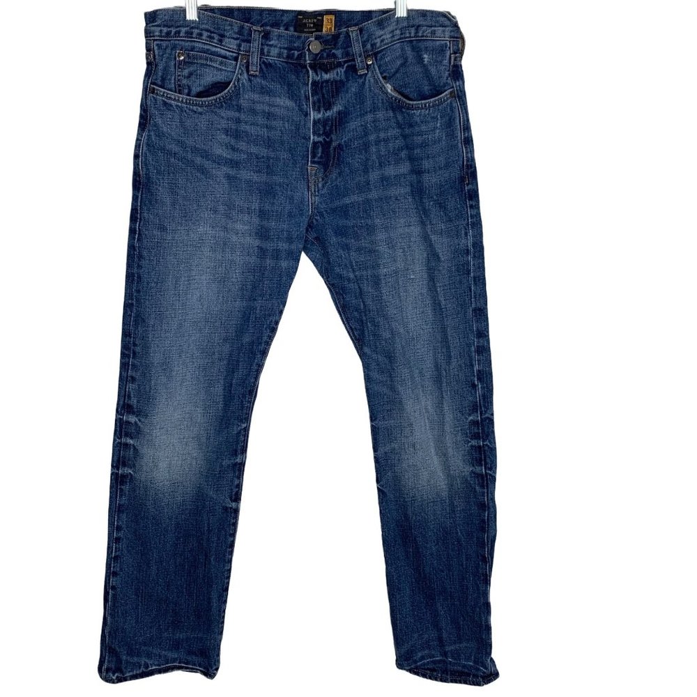 J.Crew 770 Blue Denim Straight Leg Jeans Size 33X30 - Picture 1 of 7